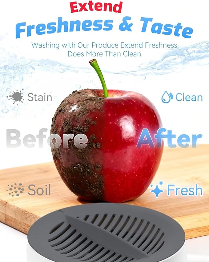 Fruit and Vegetable Cleaner Machine Advanced Electrolysis Purifier for Fresh Fruits Veggies &amp Seafood Easy 3-Minute Clean Compact &amp Stylish Kitchen Essential