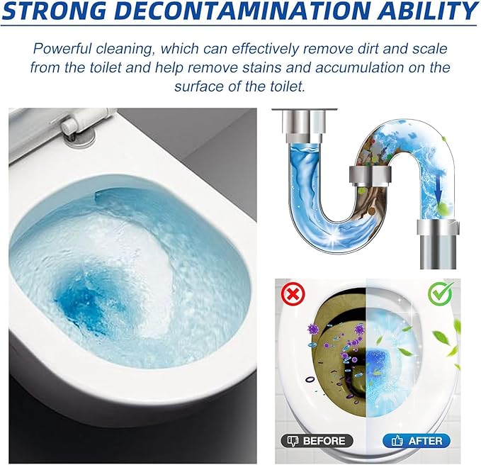 Upgraded Concentrated Descaling Toilet Cleaning Stick Concentrated Descaling Toilet Cleaning Stick Toilet Cleaning Powerful Descaling Toilet Bowl Cleaners Stick (3PC Green)
