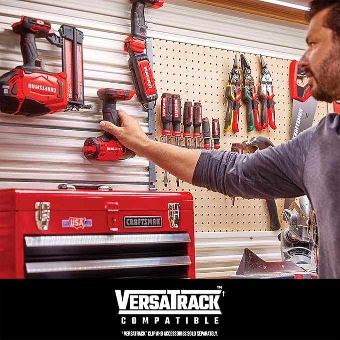 CRAFTSMAN V20 Stick Vacuum Cordless Rechargeable3 Speed Lightweight Powerful Suction Brushless Extended Runtime Battery and Charger Included (CMCVS501M1)