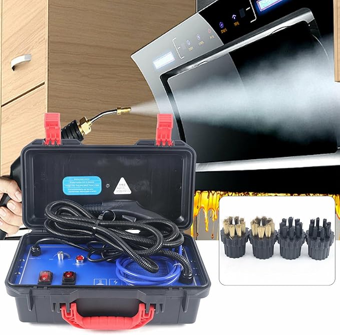High Pressure Steam Cleaner 1700W/3000W Handheld Steamer for Cleaning Grout Tile Hand Held Portable Steam Pressure Washer for Car Auto Cleaning Steamer High Heat110V-1700W