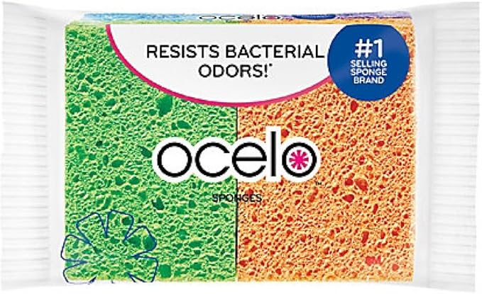 O-Cel-O Cellulose Sponges Assorted Colors 4 ea (Pack of 24)