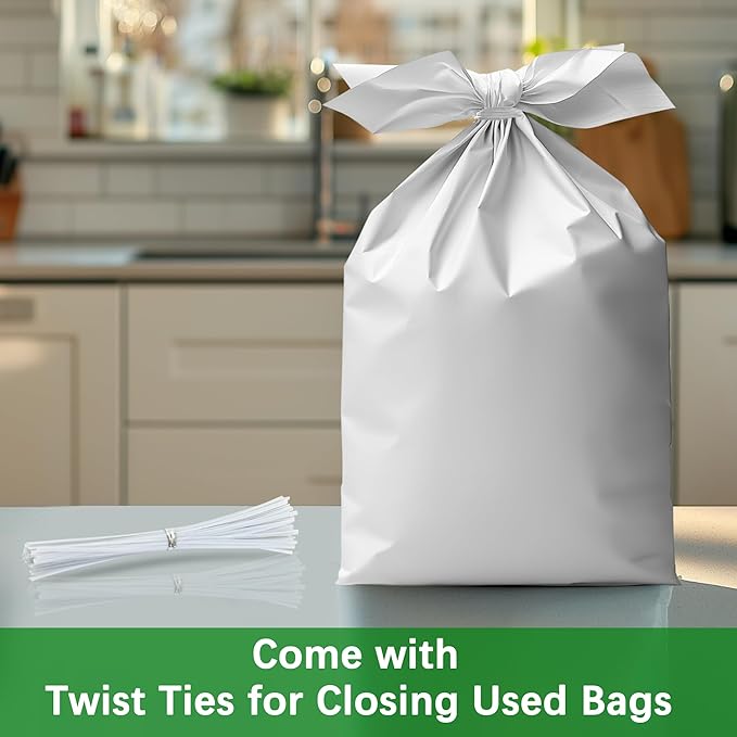 60 Pack Trash Compactor Bags W10165294RB Fits for 15-inch Rectangular Drawer Compactors2.6 Mils Leak Proof Heavier Duty Compactor Bags Compatible with Whirlpool Kenmore15 Gallon Garbage Disposal Bag