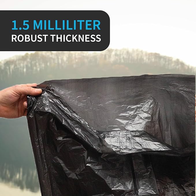 Black Trash Bag Heavy Duty 20-30 Gallon Bag for Kitchen and Bathroom Unscented 1.5 Mil Commercial Coreless Rolls Can Liner 29 x 36 Office/Industrial Use Easy-to-Use 100 Ct