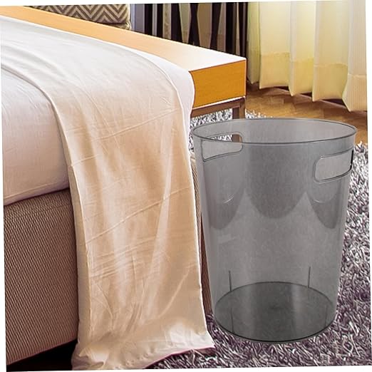 Portable Small Trash Can Round Plastic Wastebasket with Opening for Bedroom Kitchen Office Public Spaces Design for Easy Use and Convenience