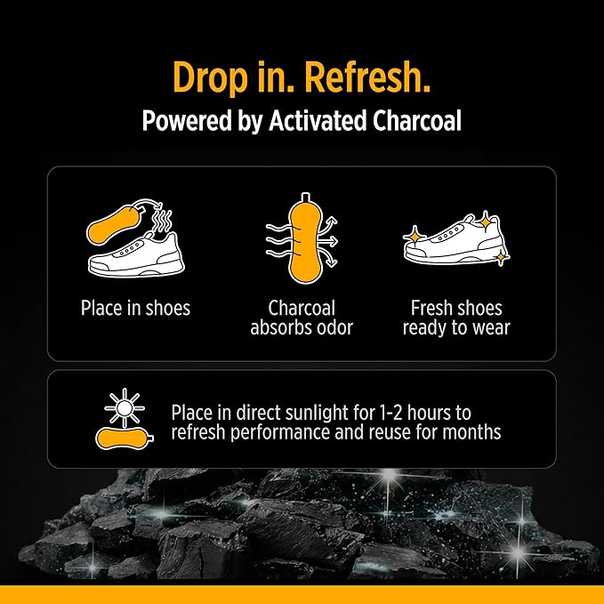 SneakERASERS 10 Pack &amp StinkERASERS 2 Pack Shoe Deodorizer Bags with Sneaker Cleaner Eraser Sponges Activated Charcoal Odor Eliminator for Shoes &amp Boots Reusable Shoe Smell Remover