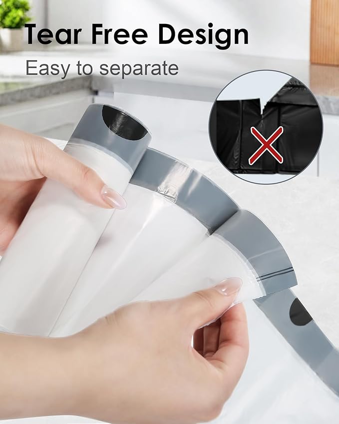 ELPHECO 2 Gallon Bathroom Trash Can with 120 Counts Trash Bags