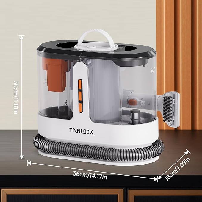 Portable Carpet Cleaner Machine with 18Kpa Powerful Suction Self-Cleaning Upholstery &amp Spot Cleaner for Pet Stains Car Couch &amp Rug with Cleaning Tools