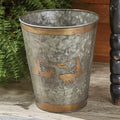 BLACK FOREST DECOR Mountain Moose &amp Bear Waste Basket - Out of Stock 9 Dia. x 10 H