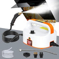 4.5BAR Handheld Steam Cleaner 2500W Portable Steam Cleaner for Home for Car Kitchen Furniture Floors Cleaning Tankless Design 6-Speed Pressurized Steam Machine with 3 Brush Heads Orange