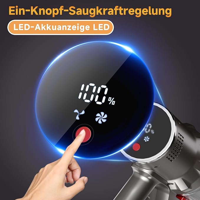 Hearten an uprightvacuumcleanerwithapowerful Motor That Easily Handles Whole-House Cleaning/It Features a Detachable Crevice Brush/Bristle brushand Filter/Cordless suctionandmopping Make Cleaning