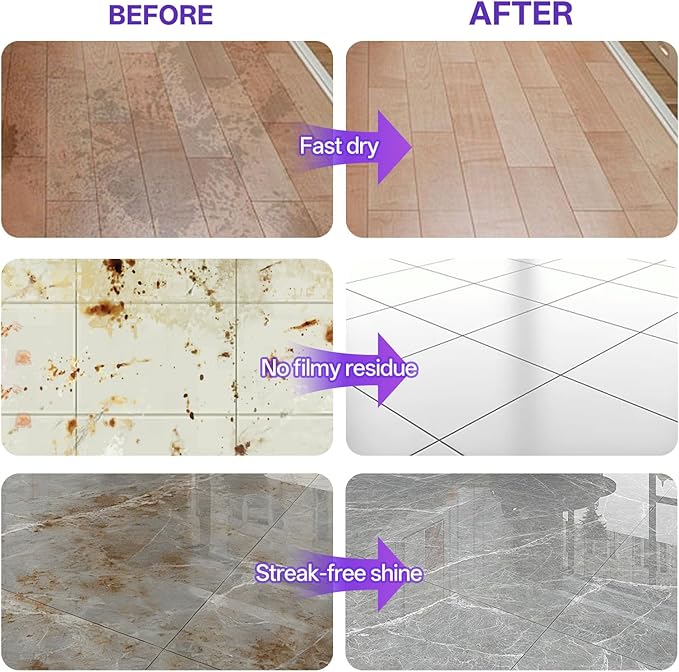 Floor Cleaner Compatible with Tineco Cleaning Solution Suitable with All Robotic Vacuum Mop and Cordless Wet/Dry Vacuum Mop Cleaner Multi-Surface Deodorizing &amp Cleaning Solution (1 L Lavender)