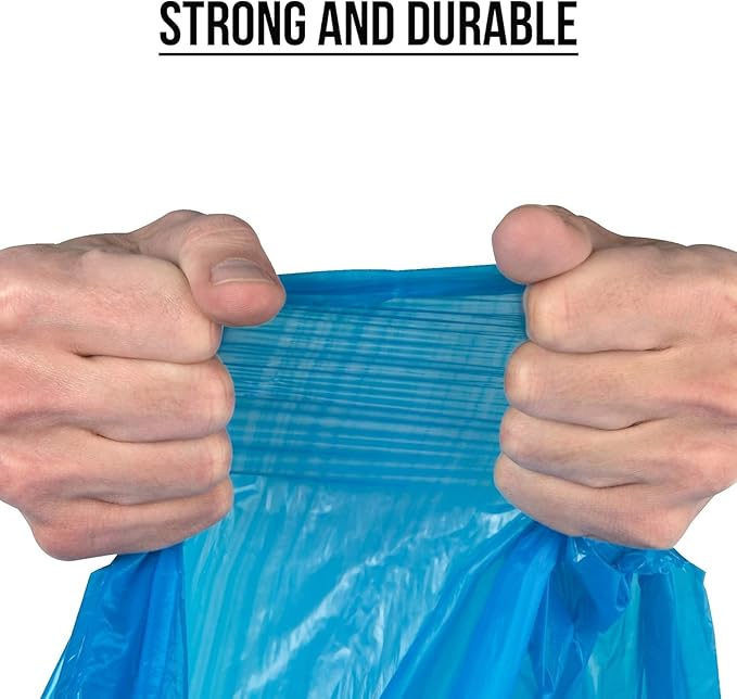 Ultrasac 10 Gallon 0.9 MIL Blue Drawstring Trash Bags - 16.5 x 28.5 - Pack of 108 - Fits simplehuman D