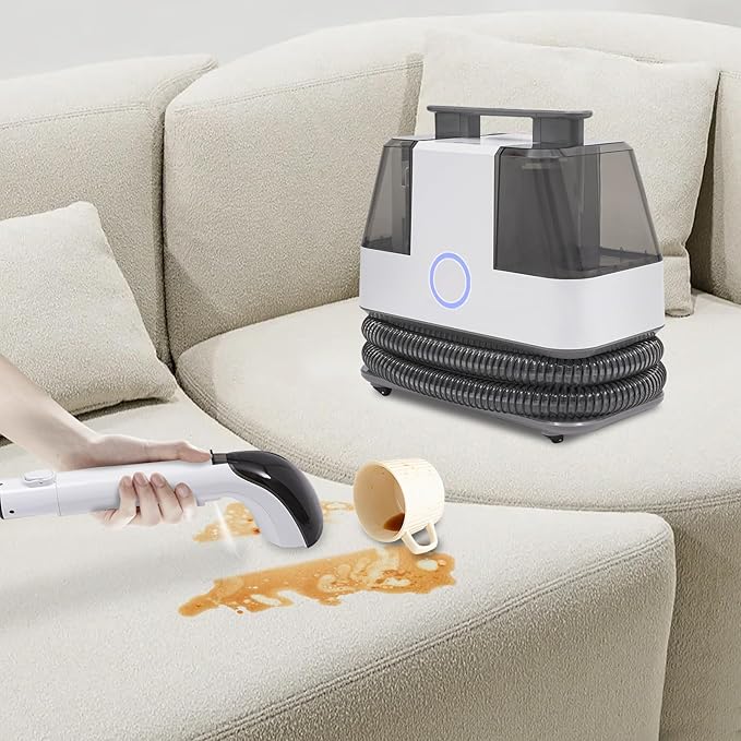 Upholstery Cleaner MachinePortable Carpet Couch Deep CleanerHandheld Rug Spot Cleaner for Pet Stains Sofa Rug Mattress Car Seat and Curtain