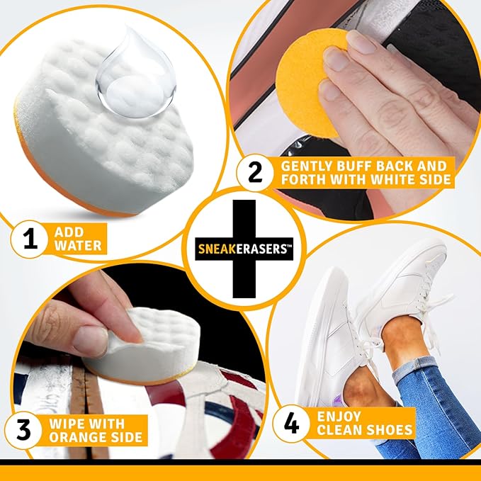 SneakERASERS 10 Pack &amp StinkERASERS 2 Pack Shoe Deodorizer Bags with Sneaker Cleaner Eraser Sponges Activated Charcoal Odor Eliminator for Shoes &amp Boots Reusable Shoe Smell Remover