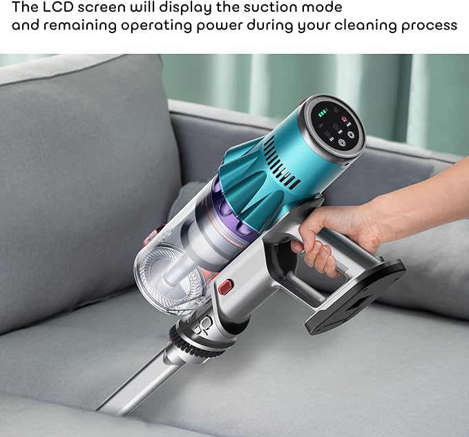 ECOHOME Cordless Vacuum Cleaner35Kpa/50Min Vacuum Cleaners for Home Anti-Tangle &amp Wall Mount ChargingStick Vacuum with LED Display8 in 1 Lightweight Vacuum for Hard Floors Carpet Pet Hair