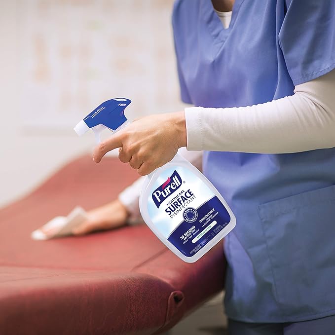 PURELL Healthcare Surface Disinfectant Spray Fragrance Free 32 fl oz Capped Bottle with Spray Trigger in Pack (Pack of 3) - 3340-03