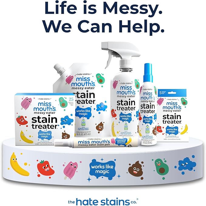 Miss Mouth’s Messy Eater Stain Treater Spray - Stain Remover - Newborn &amp Baby Essentials - 2-Pack of 16oz Stain Remover