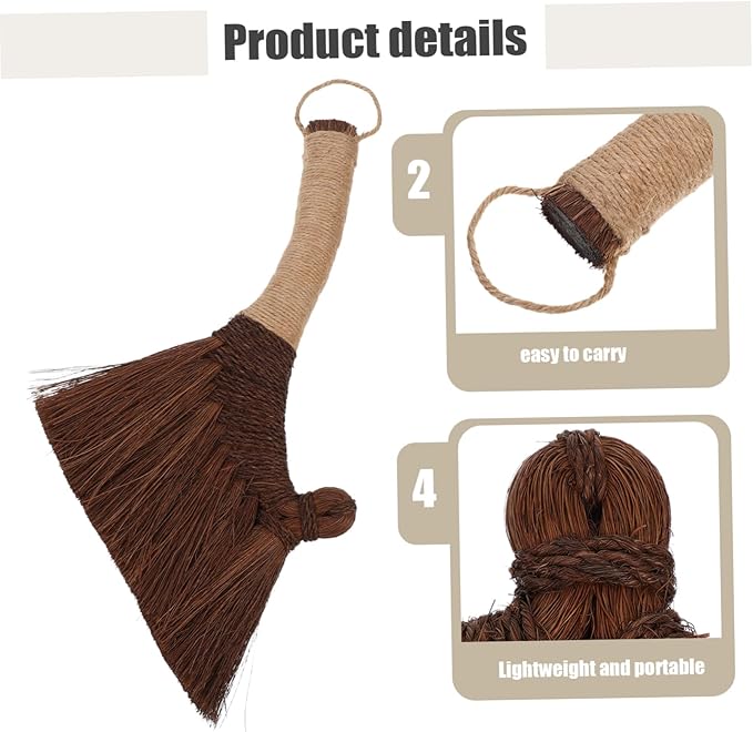 PRETYZOOM Dust Mop Vietnamese Hand Broom Soft Straw Broom for Desk Asian Hand Sweeping Brush