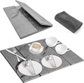 Dish Drying Mat Large Stone Dish Drying Mat For Kitchen Counter Collapsible Quick-Drying Sleek Diatomaceous Versatile Stone Drying Mats For Cups Dishes Bottles Marble (gray 16×19)