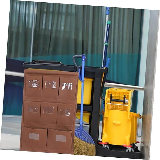 Heavy Duty Cleaning Supply Storage Bag for Housekeeping Carts Versatile Organizer for External Trash Bags and Cleaning Supplies Elegant Design for Hotels