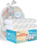 33 Gallon Trash Bags 250 Count Heavy Duty Clear Plastic Recycling Bags Unscented