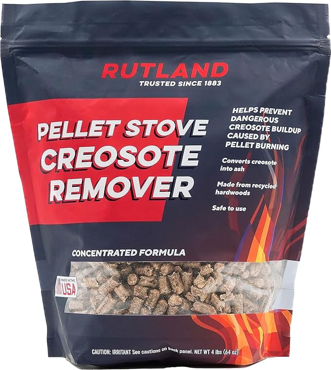 Rutland Products Pellet Stove Creosote Remover Chimney &amp Flue Cleaning Wood Pellets 4 Pound Bag