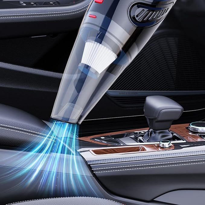 Portable Car Vacuum Rechargeable Car Machine Technology Small Design ABS Texture for Travel Use