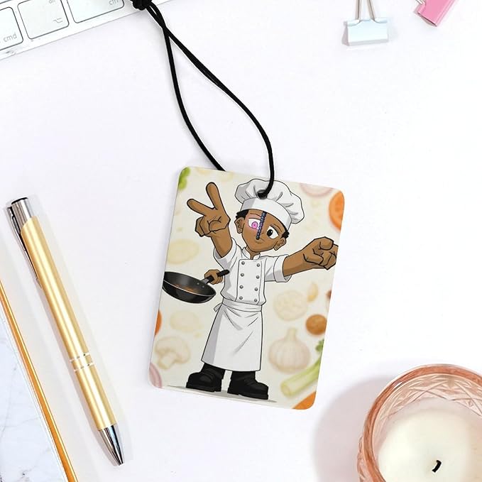 5PCS Car Air Freshener Hanging Personalized Double Sided Young Chef Car Fresheners Long Lasting New Cars Scents Cute Automotive Freshies for Closets Drawers (tea)