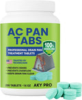 AC PAN TABS – 200 AC Drain Line Cleaner Tablets for HVAC &amp Air Conditioner Condensate Pan Preventive Maintenance Water-Soluble No-Residue &amp Prevents Overflow