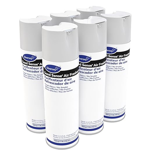 Diversey 100949175 Good Sense Air Freshener - Instant Odor Neutralization For Any Indoor Space - No Smoke/Tough Odors Scent Aerosol 16-Ounce (Pack of 6)