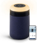BLUEAIR Purifier for Bedroom - Mini Restful - Sunrise Clock with HEPASilent Filtration and Wake Up Light - Cleans Air and Supports Circadian Rhythm - USB-C and App Connectivity Blue