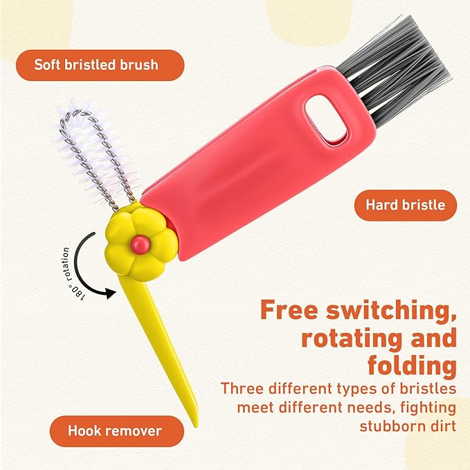 20 Pack 3-in-1 Cup Lid &amp Gap Cleaning Brush Bulk Multifunctional Bottle Cleaning Brush Set for Cup Lid Gap and Corner Brushes Home Kitchen Clean Brushes Tools