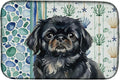 Caroline's Treasures Black Pekingese Coastal Sea Glass Dish Drying Mat Absorbent Dish Drying Mat Pad for Kitchen Counter Dish Drainer Mat for Countertop 14 x 21 Multicolor