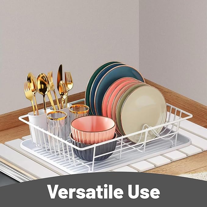 Large Stone Dish Drying Mat for Kitchen Counterdrying mat 24(L)×16(W)diatomaceous earth dish drying matquick drying stone mat for kitchen sinkdrying dish mat white