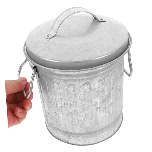 Operitacx Office Trash Bin Home Wastebasket Desktop Trash Can Small Rubbish Bin Rustic Decorative Wastebasket for Home Decor