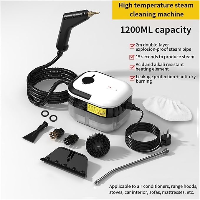 Handheld Steam Cleaner &amp High Pressure Steam Mop For Household Air Conditioner Kitchen Furniture Bathroom Car(13110 V)