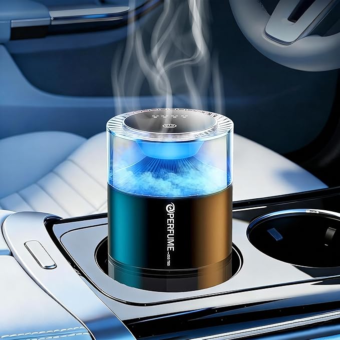 Car Air Freshener with Summer Gardenia Scent Smart Aroma Diffuser Aromatherapy Car Perfume Fresh Floral and Pure White Fragrance