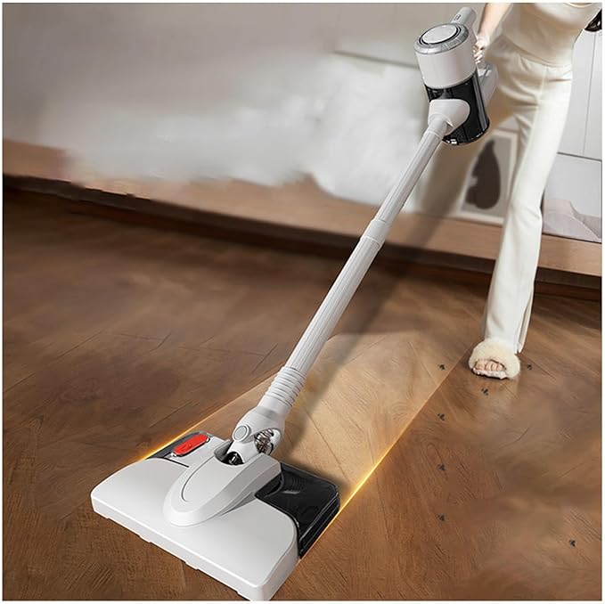 Lightweight and Versatile Cordless Vacuum and Mop Combo 5 in 1 18Kpa 8000mah Battery Handheld Vacuum Self-Standing Vacuum Stick for Kitchen Bedroom Living RoomWhite