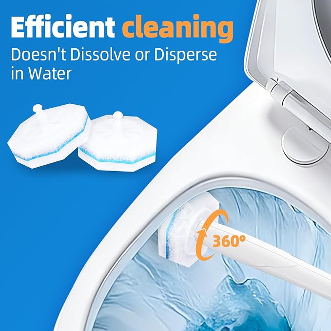 100 Count Toilet Wand Refills Disposable Toilet Brush Toilet Cleaner Refill Pads Wand Kit Scrubber Refills Compatible With Most Brushes No Falling Apart Fresh Fragrance