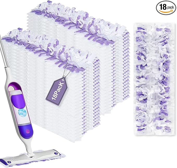 18 Pack Disposable Mopping Pads Refills for Swiffer PowerMop Replacement with Power Mop Refills Power Mop Pads Spray PowerMop Mopping Pad Refills for Floor Cleaning