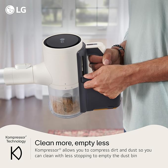 LG Cordzero Q3 Cordless Stick Vacuum Cleaner with Auto Multi-Surface Detect Dual Floor Max Lite Nozzle Beige Color