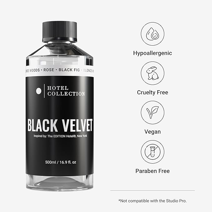 Hotel Collection Diffuser Oil - Black Velvet - Aromatherapy Essential Fragrance Oil - Blonde Woods Rose and Black Fig - 500ML 16.9 Fl oz