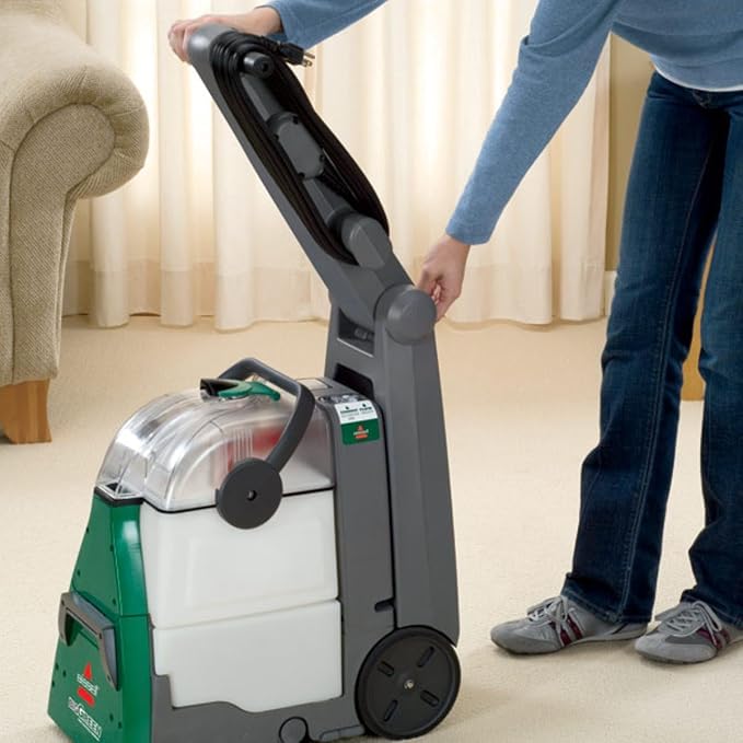 Bissell BigGreen Commercial BG10 Deep Cleaning 2 Motor Extractor Machine &amp Bissell 78H63 Deep Clean Pro 4X Deep Cleaning Concentrated Carpet Shampoo 48 ounces - Silver