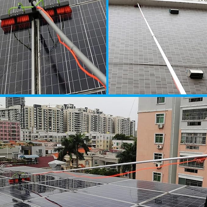 Window Cleaning Pole Water Fed Pole Kit Conservatory Roof Cleaner Solar Panel Cleaning Kit Window Cleaning Equipment Extendable Water Fed Brush(800cm)