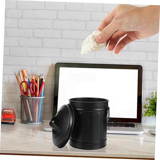 VILLCASE Creative Wastebasket Bucket Shaped Rubbish Bin Office and Home Storage