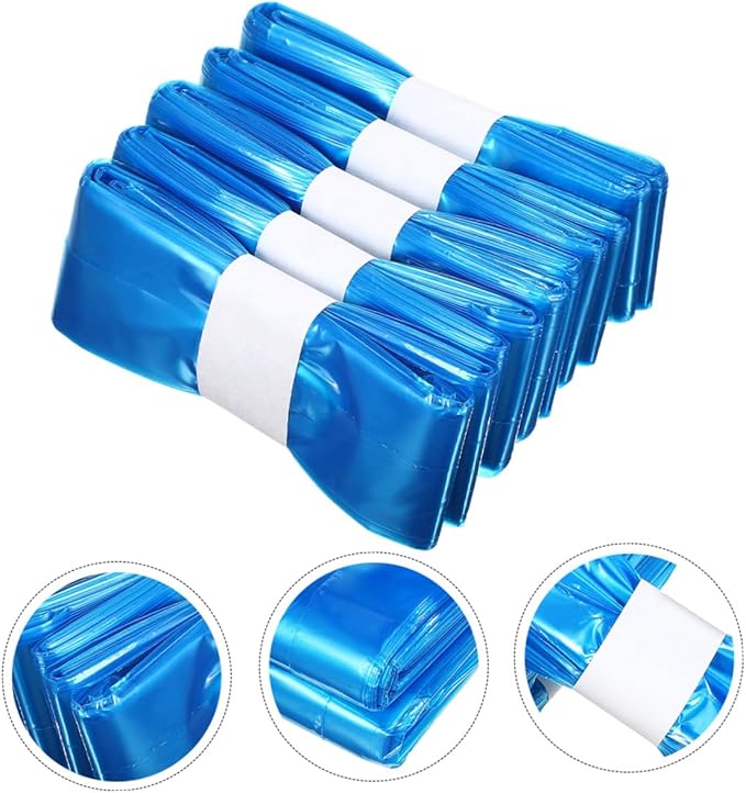 iplusmile 5 Rolls Blue Diaper Pail Bags 260mm X 7m Pe Odor-proof Trash Bags for Diaper Disposal and Outdoor Use