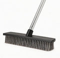 Eyliden Push Broom Heavy Duty Moss Wire Scrub Brush with Stainless Steel Bristles 65 Long Handle Scrubber Brush for Deck Floor Concrete Roof Patio Pool Outdoor Cleaning