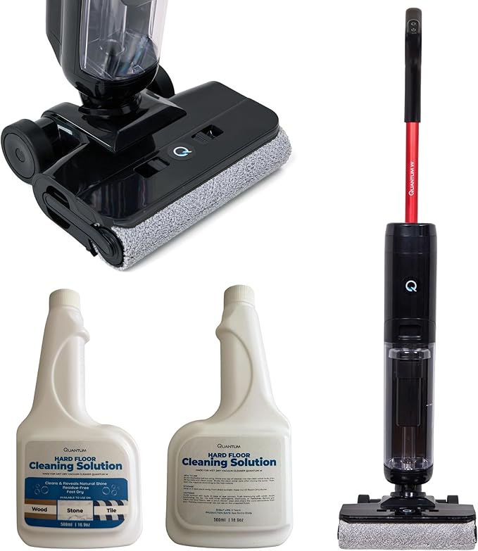 Quantum W Cordless Wet Dry Vacuum Cleaner with Water Filtration – All-in-One Hard Floor Vacuum &amp Mop Self-Cleaning Bagless for Pet Hair Spills &amp Messes