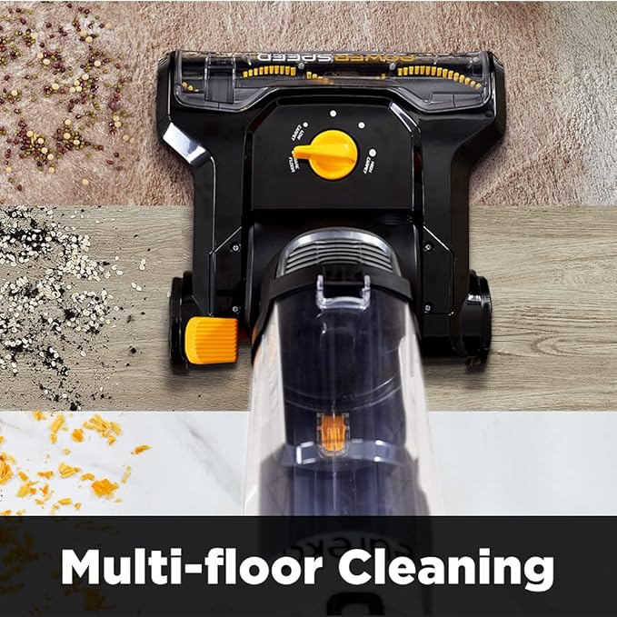 EUREKA PowerSpeed Lightweight Powerful Upright Vacuum Cleaner for Carpet and Hard Floor Pet Turbo BlackYellow