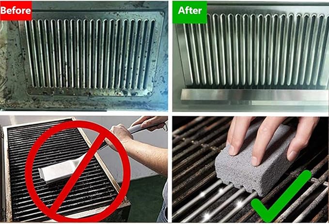 18Pcs BBQ Grill Clean Brick Block Barbecue Cleaning Stone BBQ Racks Stains Grease Cleaner Gadgets Kitchen BBQ Tools